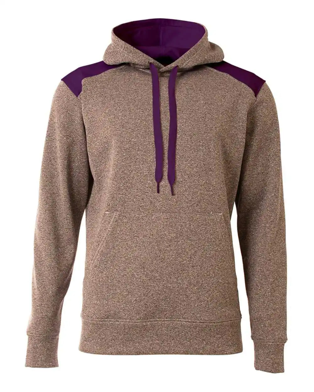 A4 N4093 Tourney Fleece Hoodie Heather Purple