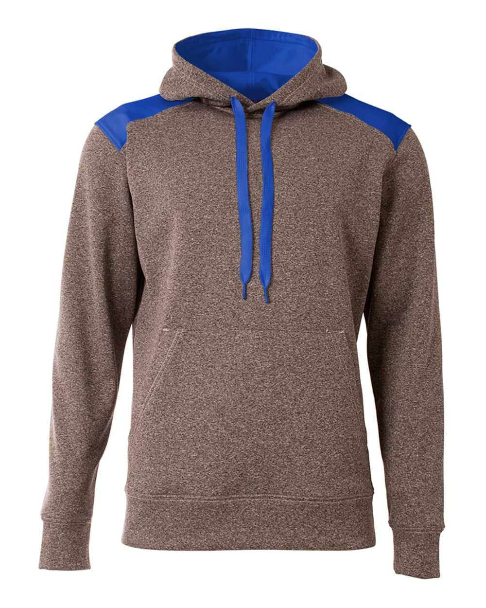 A4 N4093 Tourney Fleece Hoodie - Heather Royal