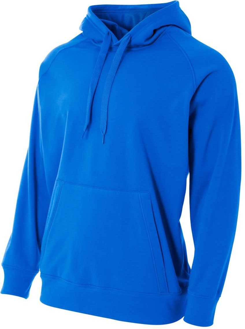 A4 N4237 Solid Tech Fleece Hoodie - Royal