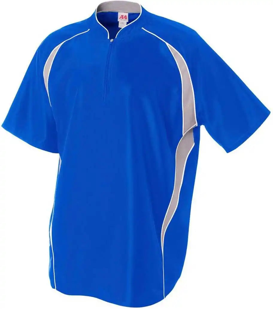 A4 N4241 1/4 Zip Batting Jacket Royal