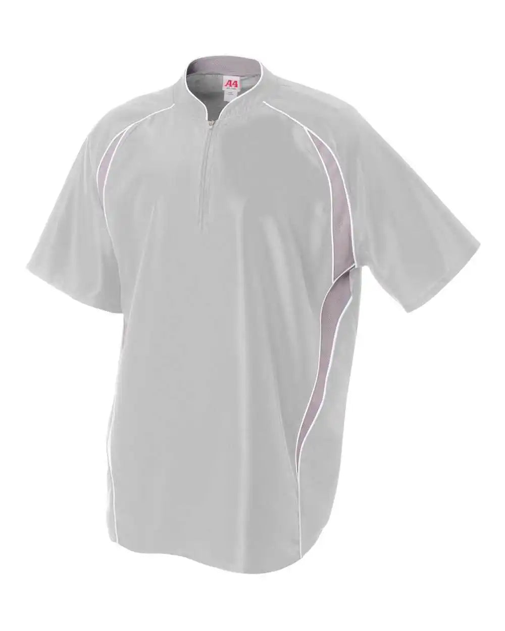 A4 N4241 1/4 Zip Batting Jacket - Silver