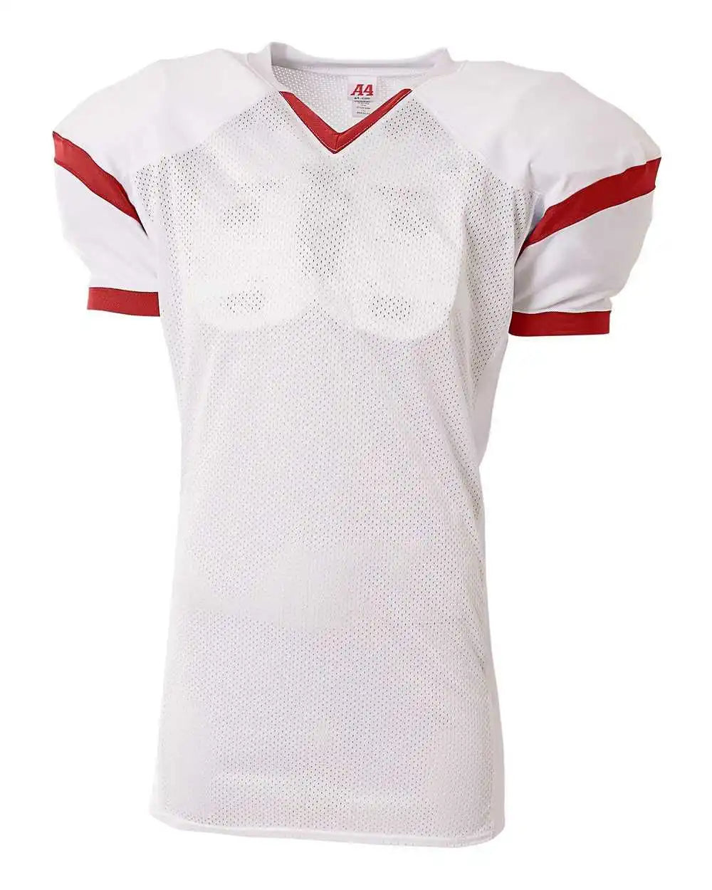 A4 N4265 the Rollout Football Jersey - White Scarlet