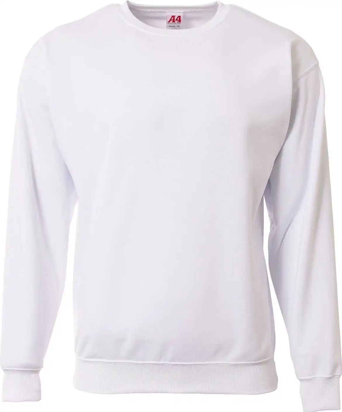 A4 N4275 Men’s Sprint Tech Fleece Sweatshirt - White