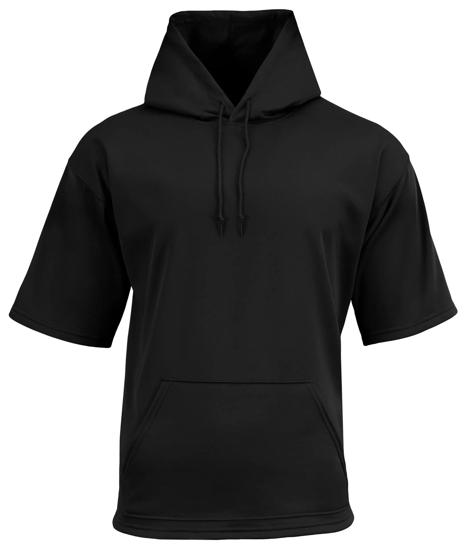 A4 N4281 Sprint Short Sleeve Fleece Hoodie - Black - Adult s