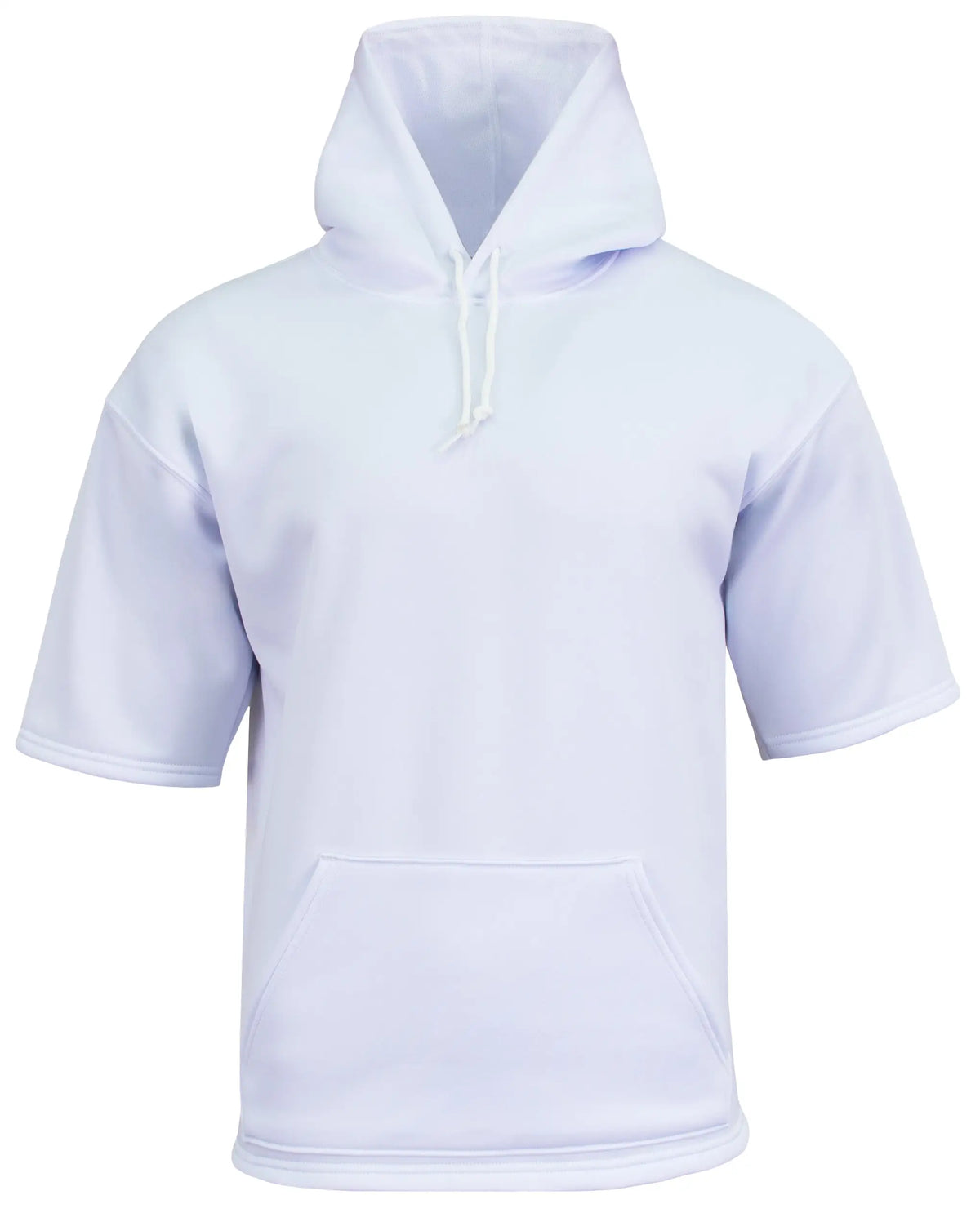 A4 N4281 Sprint Short Sleeve Fleece Hoodie - White - Adult s