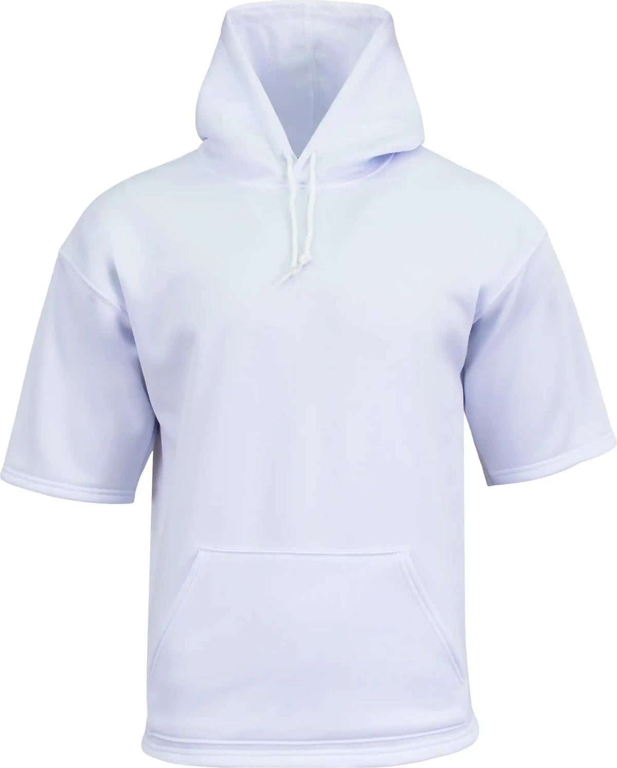 A4 N4281 Sprint Short Sleeve Fleece Hoodie - White - Adult s