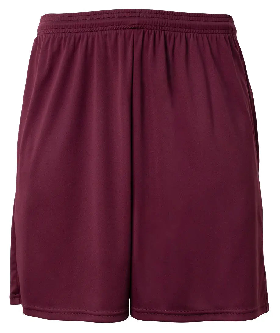A4 N5065 Cooling Short with Pockets - Maroon - Adult s