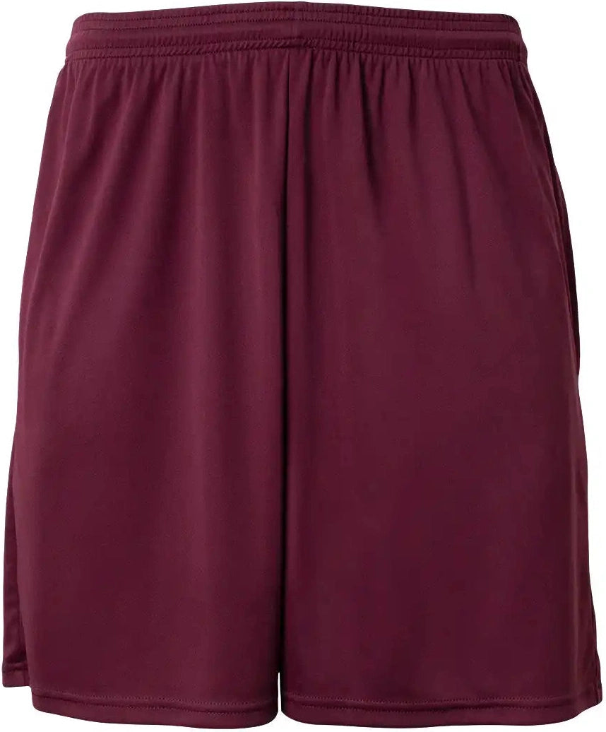 A4 N5065 Cooling Short with Pockets - Maroon - Maroon / s