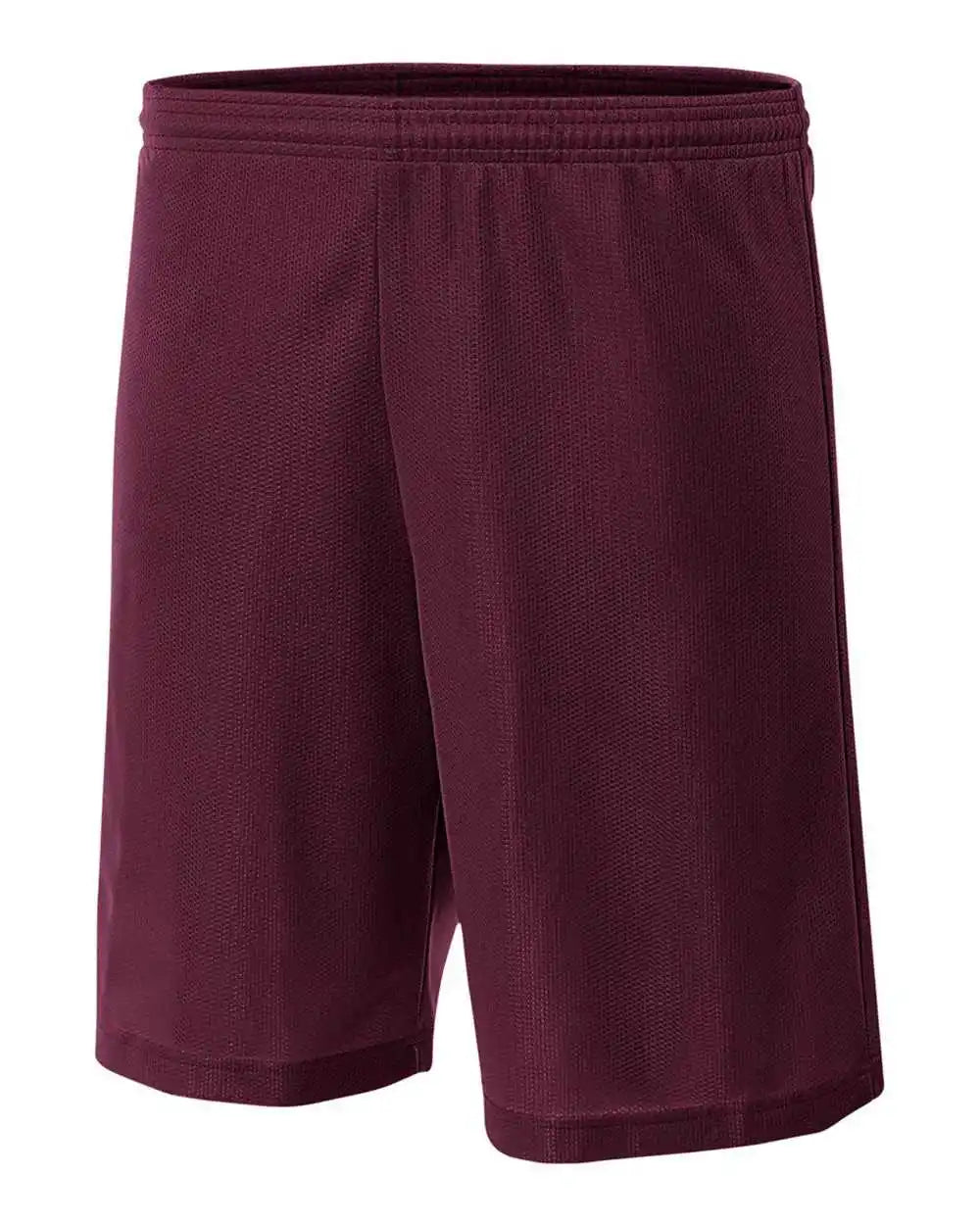 A4 N5255 9’’ Lined Micromesh Shorts - Maroon