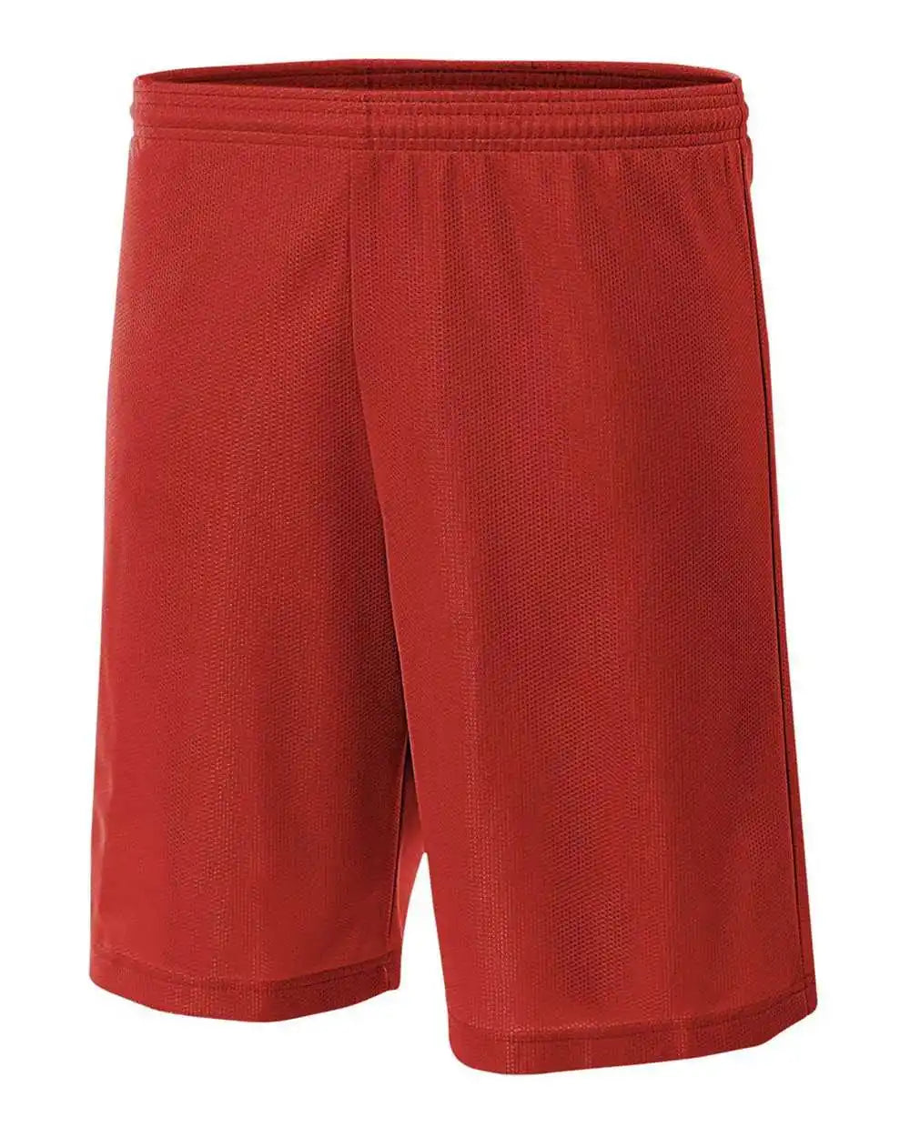 A4 N5255 9’’ Lined Micromesh Shorts - Scarlet