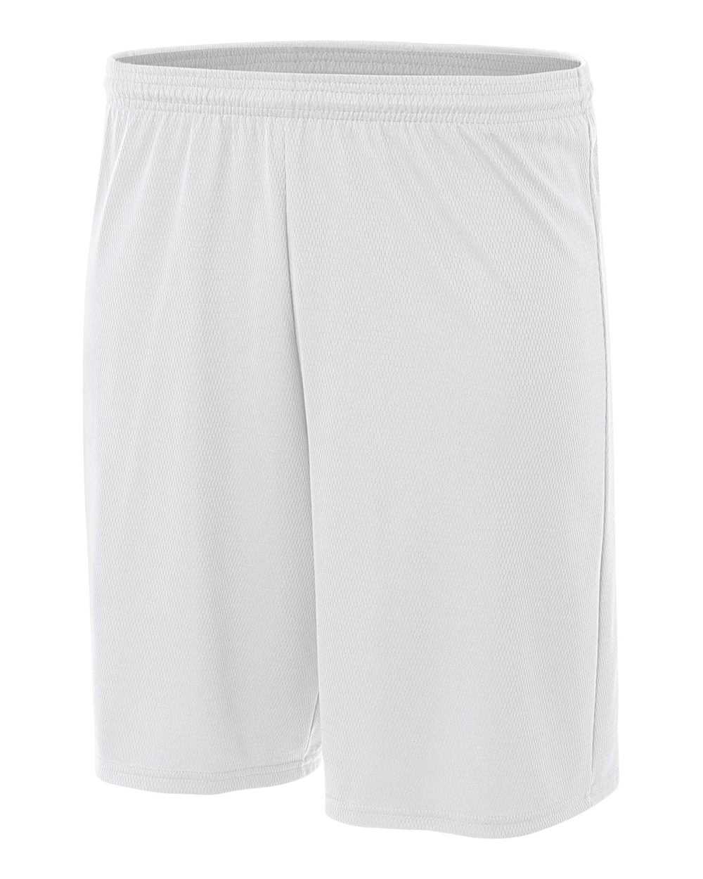A4 N5281 9’’ Cooling Performance Power Mesh Practice Short - White