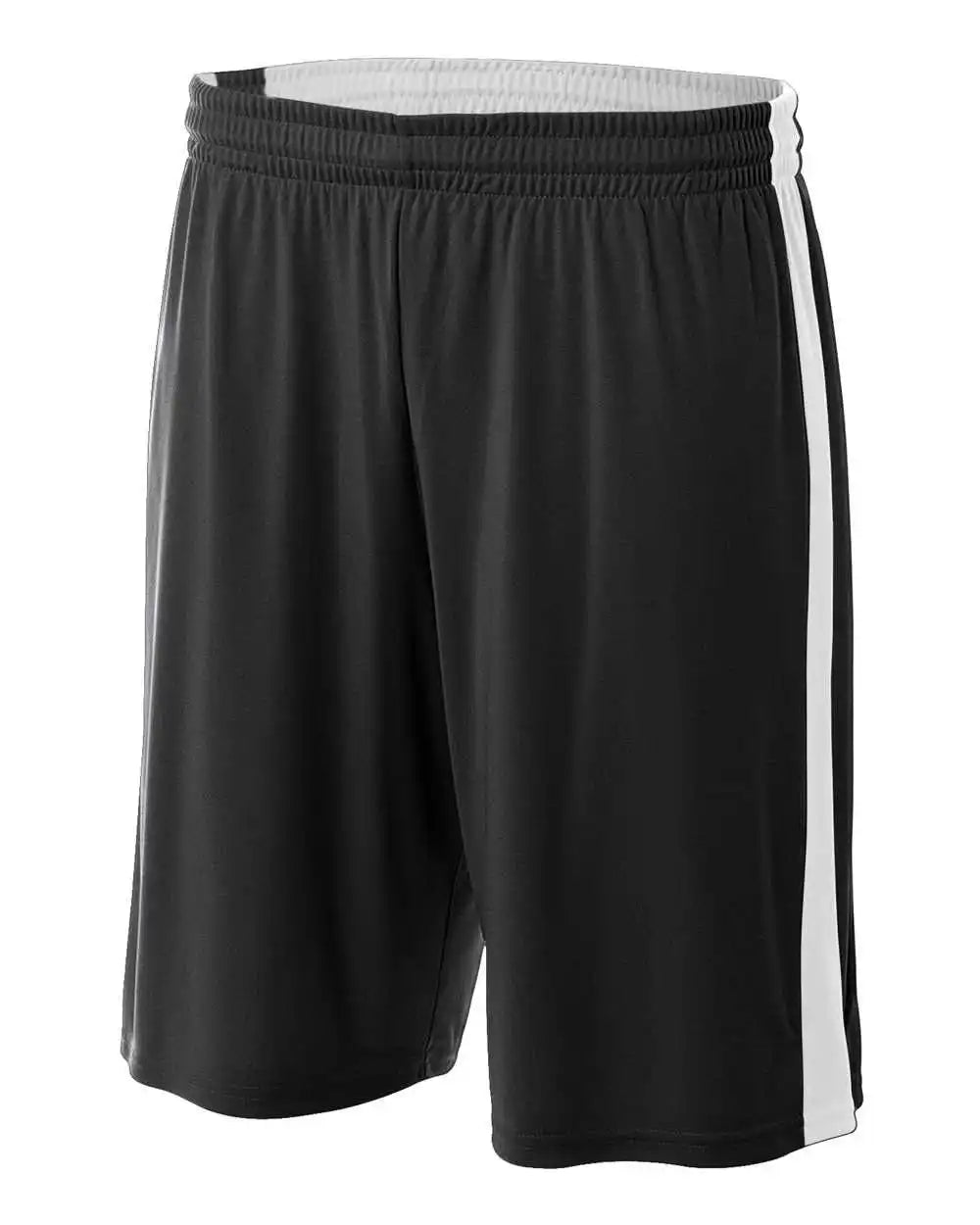 A4 N5284 Reversible Moisture Management 10’’ Short - Black White