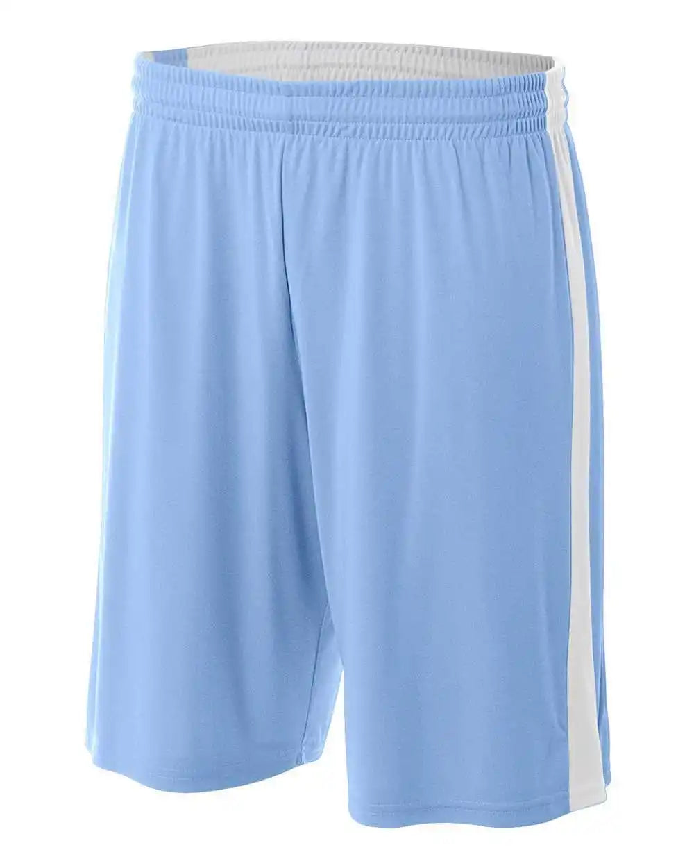 A4 N5284 Reversible Moisture Management 10’’ Short - Light Blue White