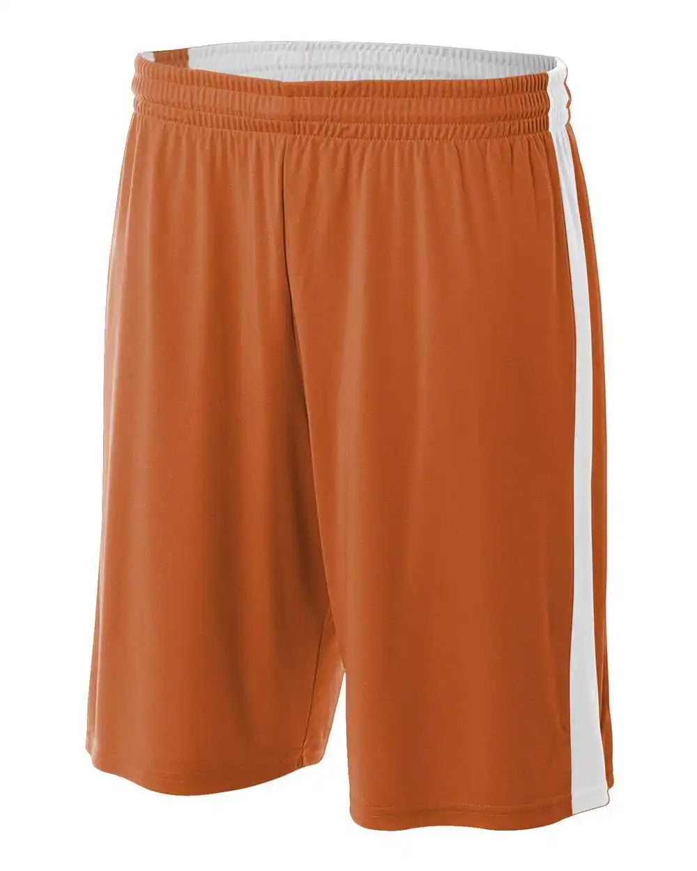 A4 N5284 Reversible Moisture Management 10’’ Short - Orange White