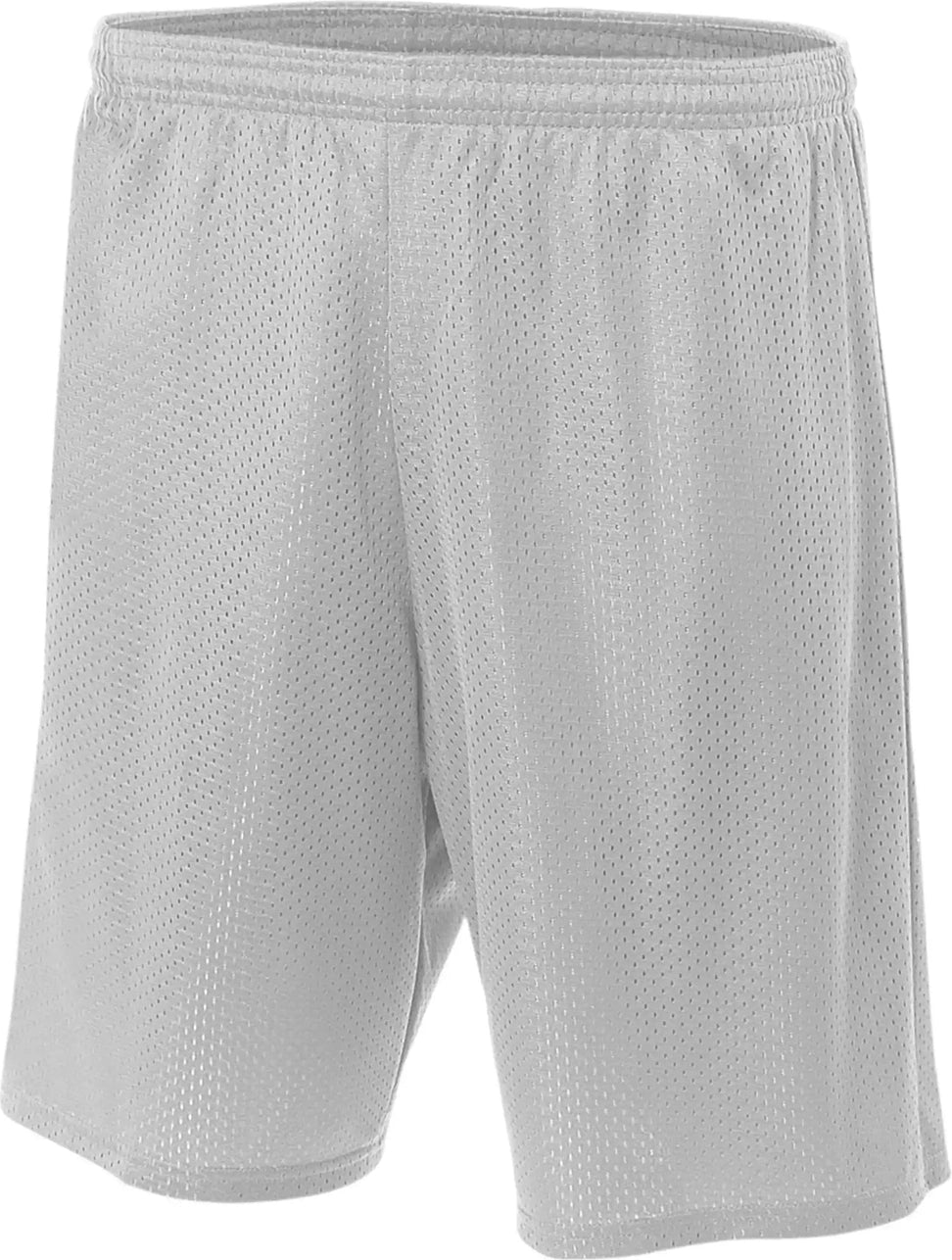 A4 N5294 Sprint 5’’ Lined Tricot Mesh Shorts - Silver - Light Gray / Adult Xs