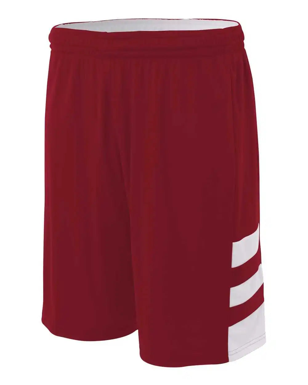 A4 N5334 10’’ Reversible Speedway Short - Cardinal White