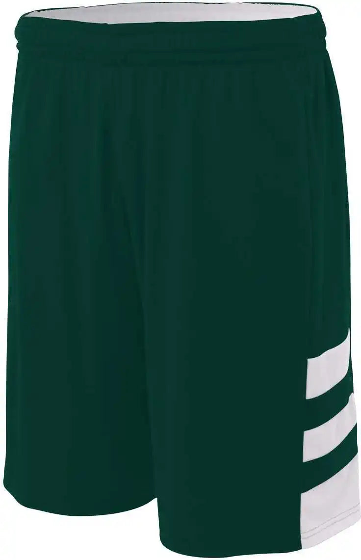 A4 N5334 10’’ Reversible Speedway Short - Forest White