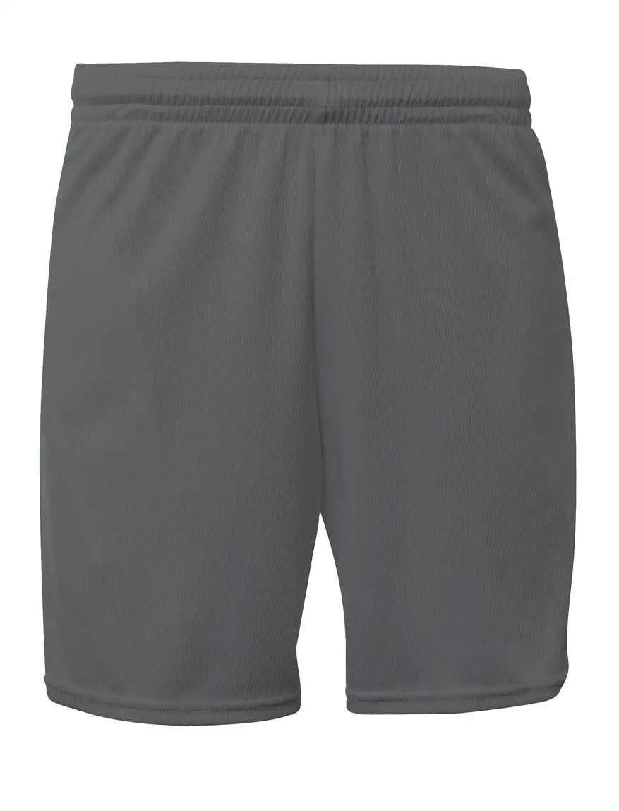 A4 N5384 Adult Flatback Mesh Short with Pockets - Graphite