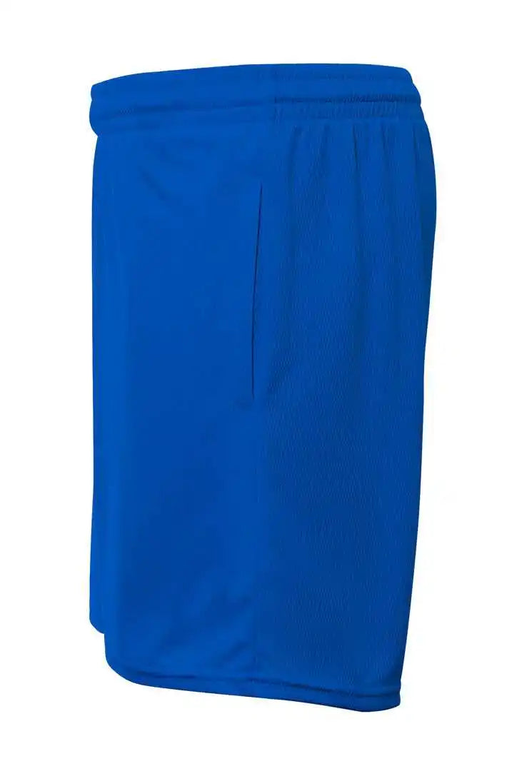 A4 N5384 Adult Flatback Mesh Short with Pockets - Royal