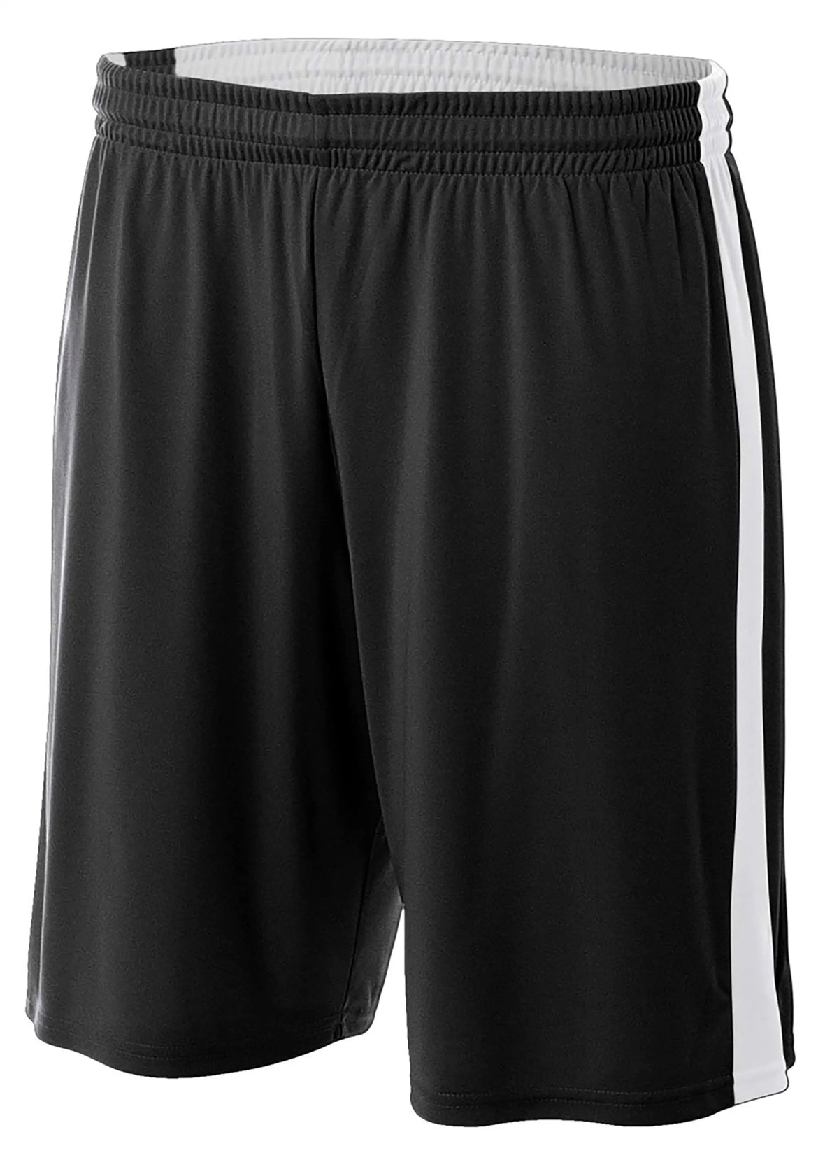 A4 N5388 7’’ Reversible Moisture Management Short - Black White - Adult s