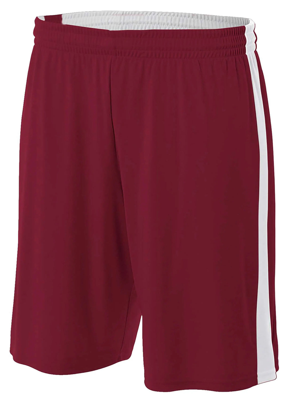 A4 N5388 7’’ Reversible Moisture Management Short - Cardinal White - Adult s