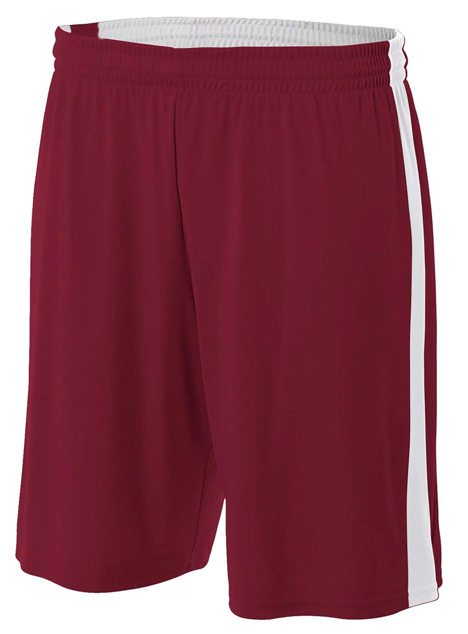 A4 N5388 7’’ Reversible Moisture Management Short - Cardinal White