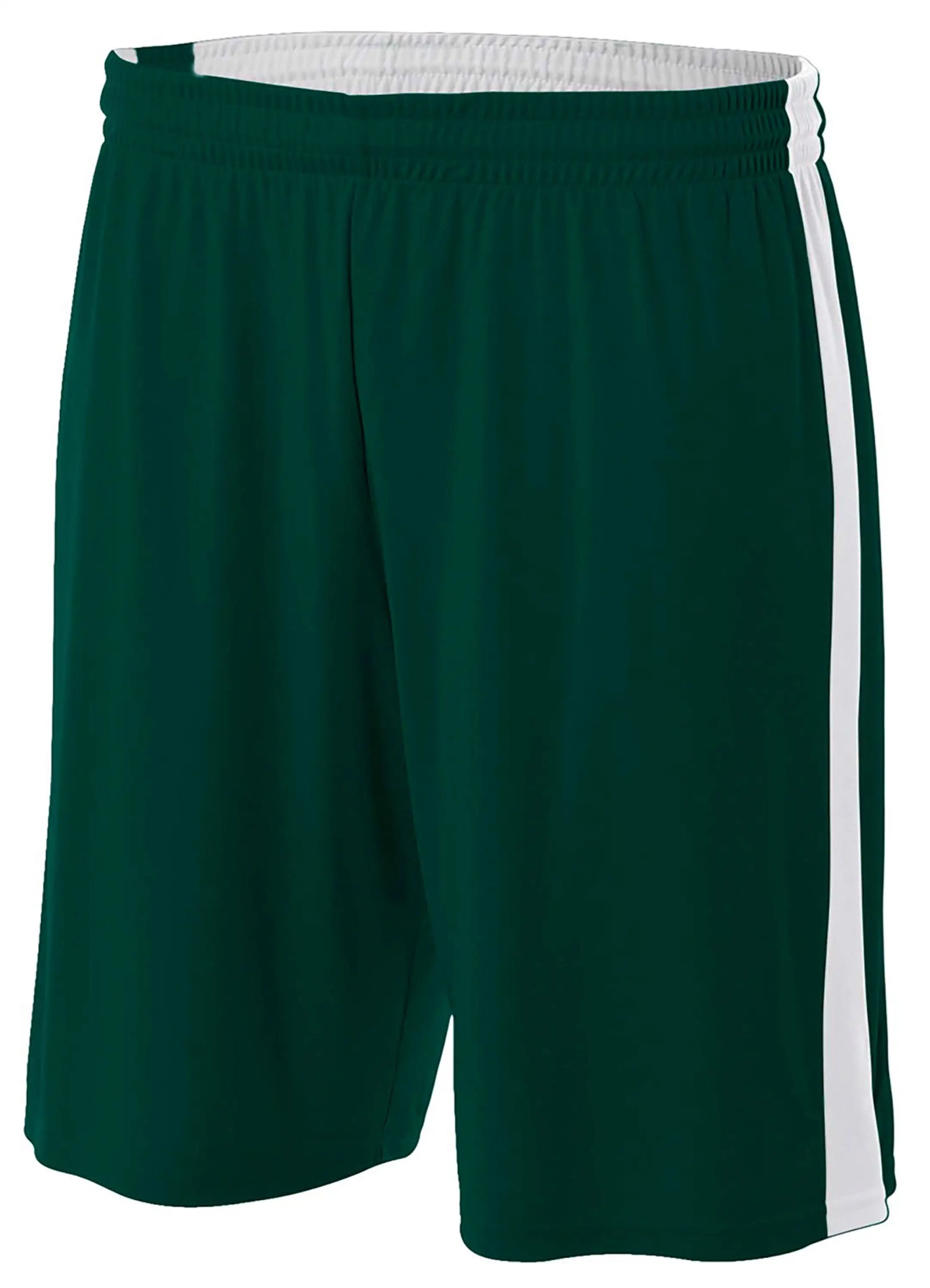 A4 N5388 7’’ Reversible Moisture Management Short - Forest White