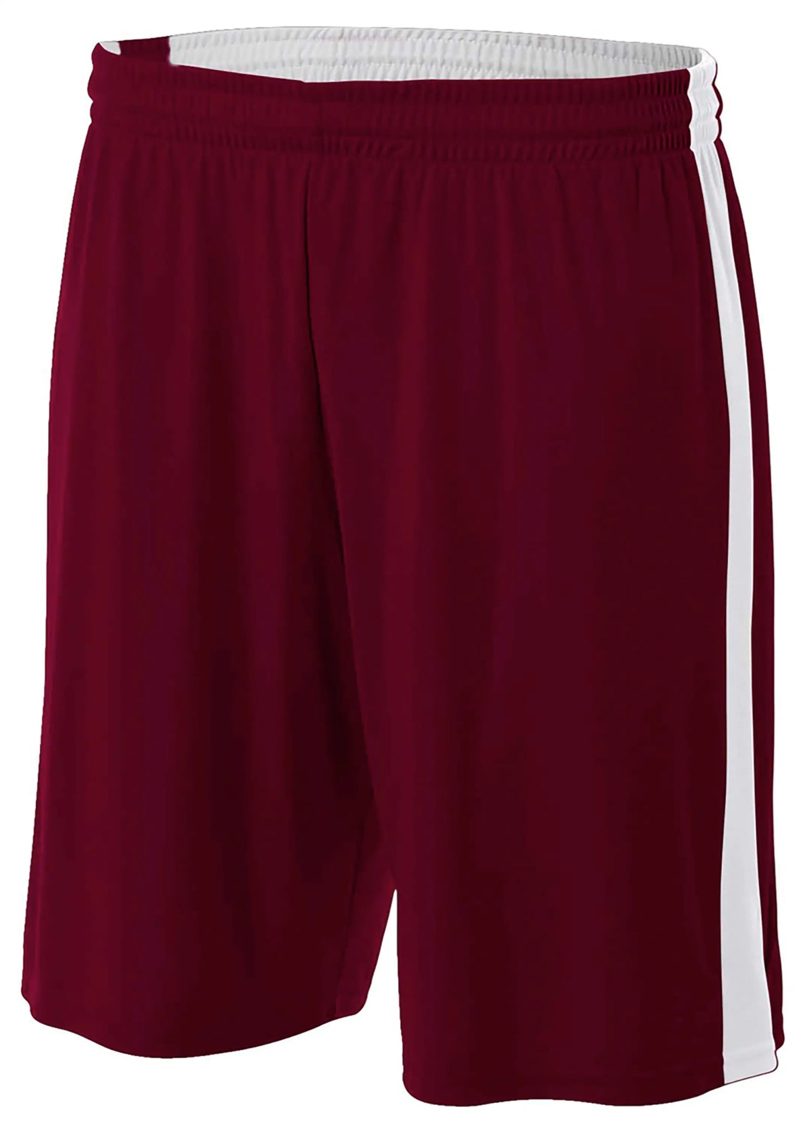 A4 N5388 7’’ Reversible Moisture Management Short - Maroon White