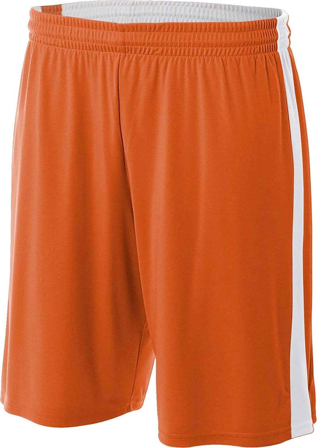 A4 N5388 7’’ Reversible Moisture Management Short - Orange White - Adult s