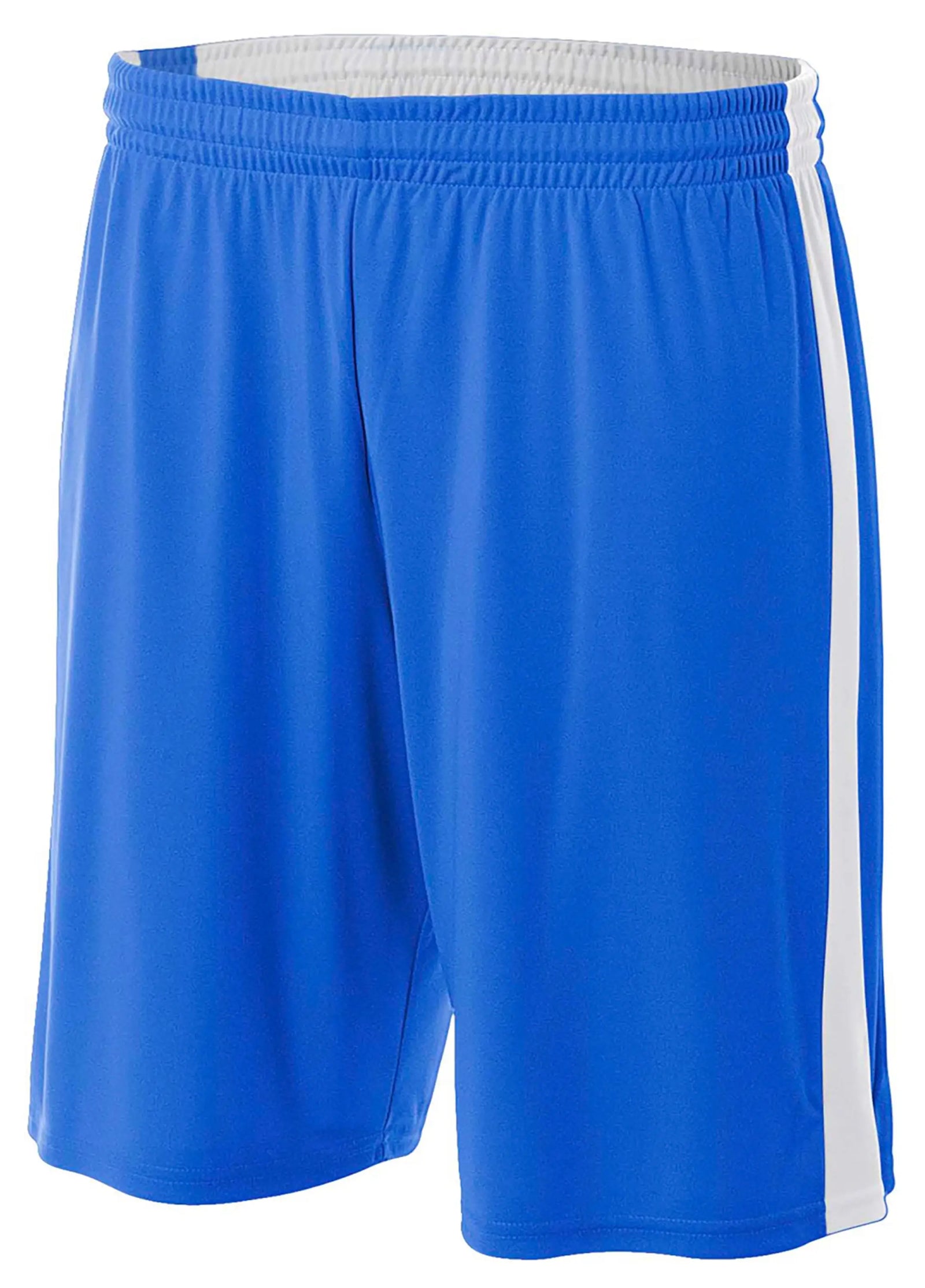 A4 N5388 7’’ Reversible Moisture Management Short - Royal White
