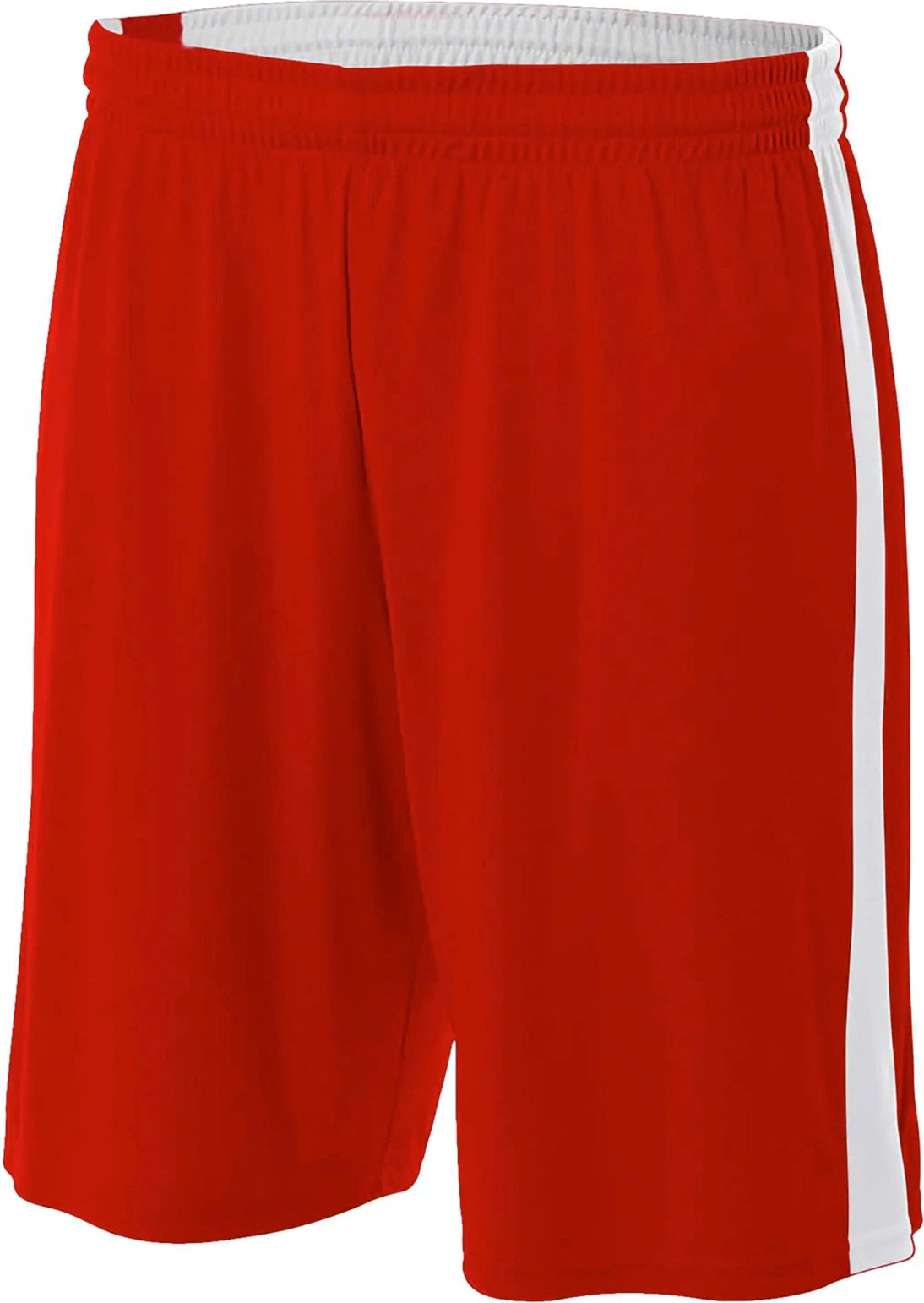 A4 N5388 7’’ Reversible Moisture Management Short - Scarlet/white - Scarlet/white / s