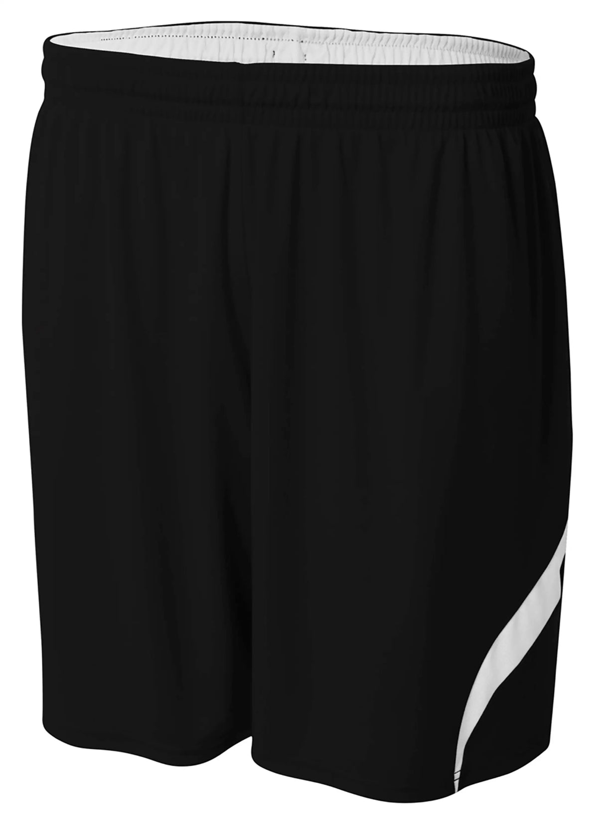 A4 N5389 7’’ Double Reversible Short - Black White - Adult s