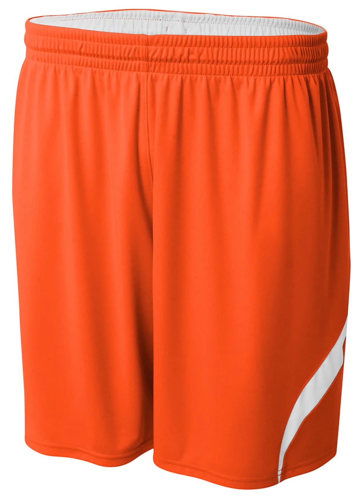 A4 N5389 7’’ Double Reversible Short - Orange White - Adult s