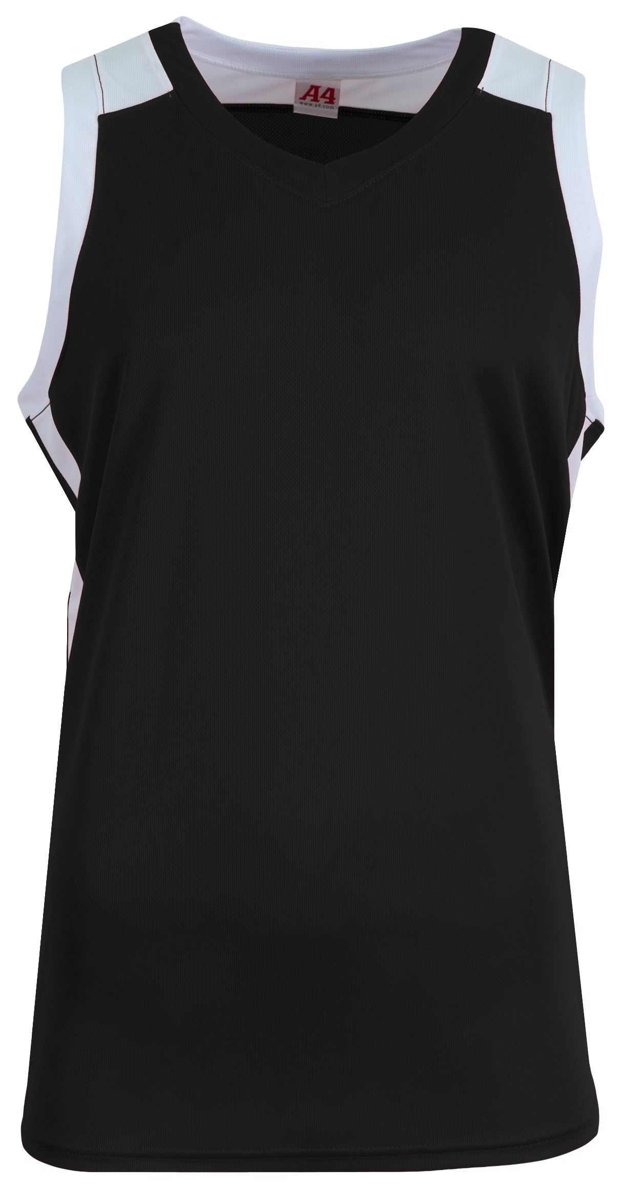 A4 Nb2093 Youth Defender Basketball Jersey - Black White