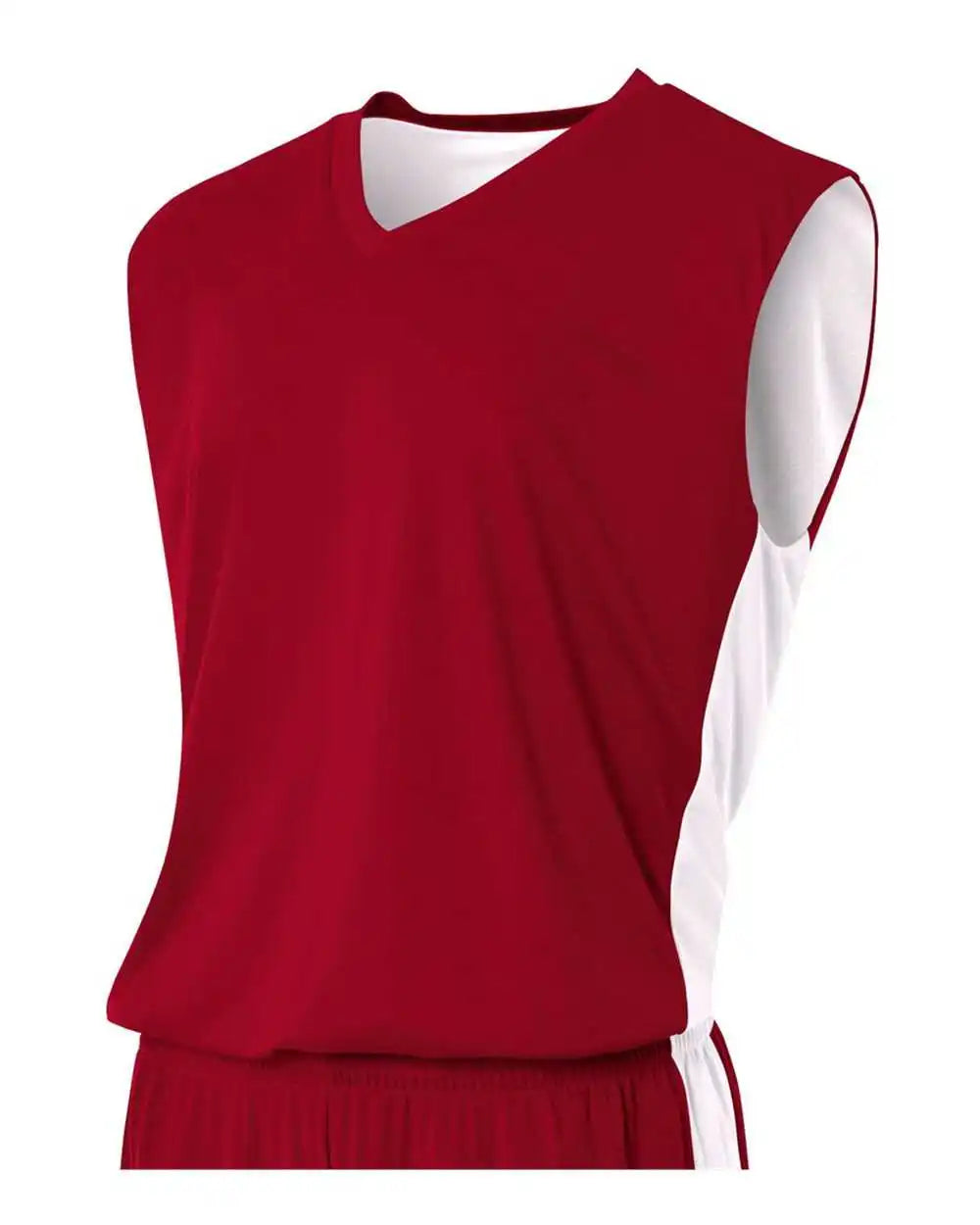 A4 Nb2320 Youth Reversible Moisture Management Muscle - Cardinal White