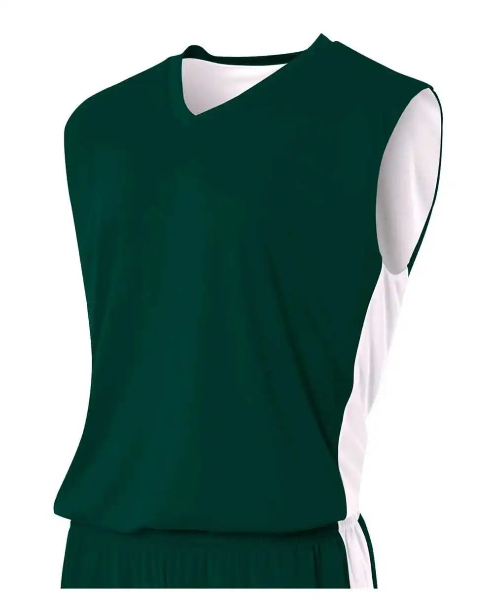 A4 Nb2320 Youth Reversible Moisture Management Muscle - Forest White