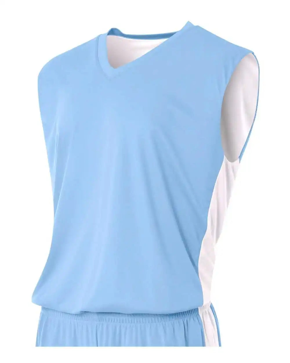 A4 Nb2320 Youth Reversible Moisture Management Muscle Light Blue White