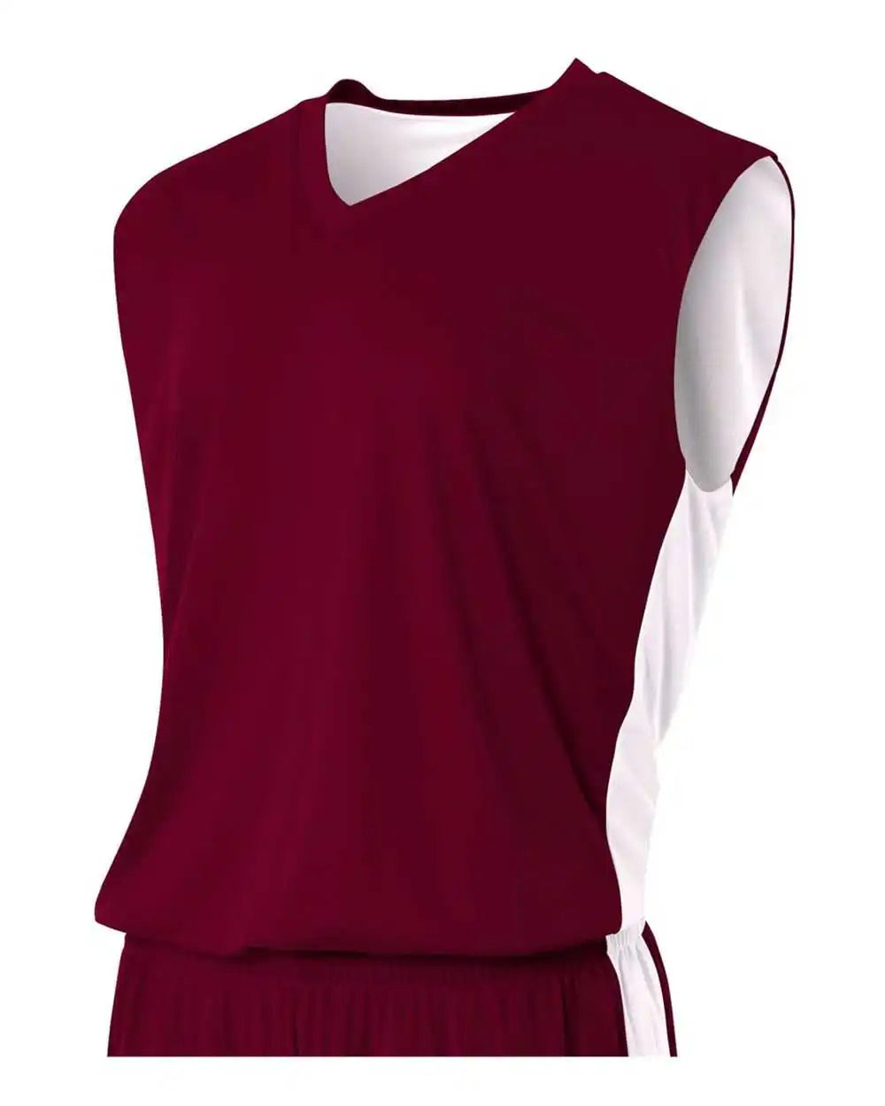 A4 Nb2320 Youth Reversible Moisture Management Muscle - Maroon White