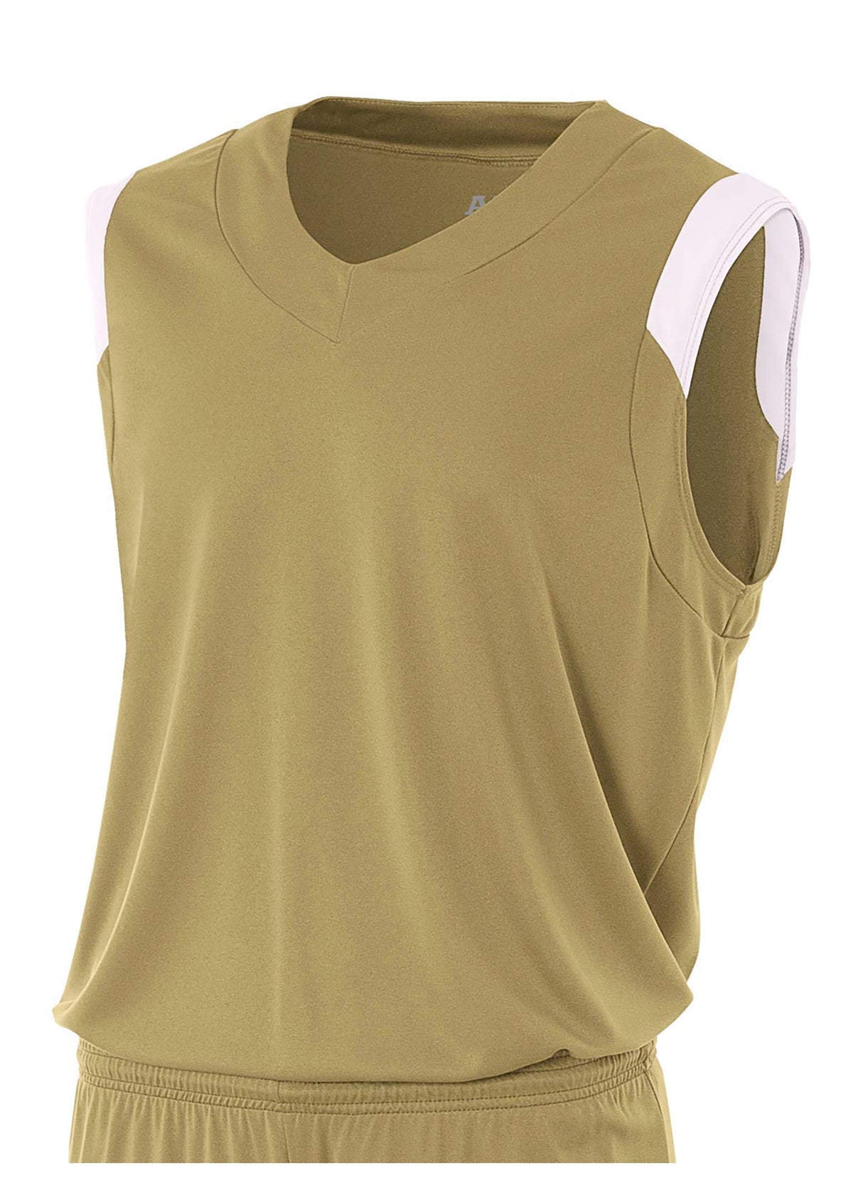 A4 Nb2340 Youth Moisture Management V-neck Muscle - White