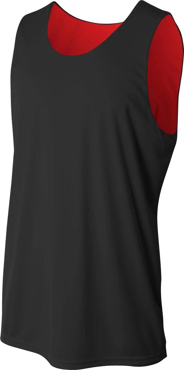 A4 Nb2390 Youth Sprint Jump Reversible Jersey - Black Red - Xs