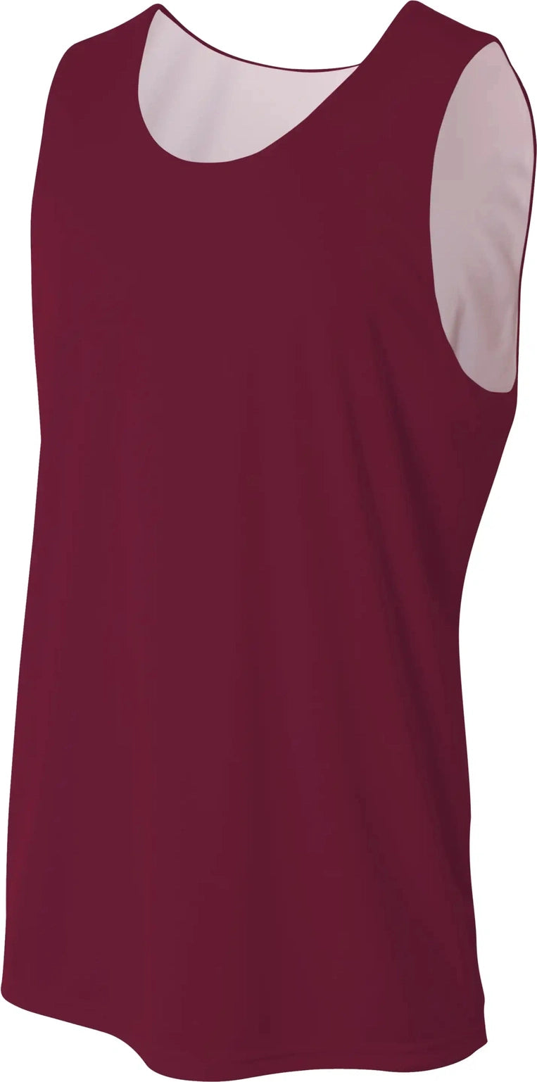 A4 Nb2390 Youth Sprint Jump Reversible Jersey - Maroon White - Xs