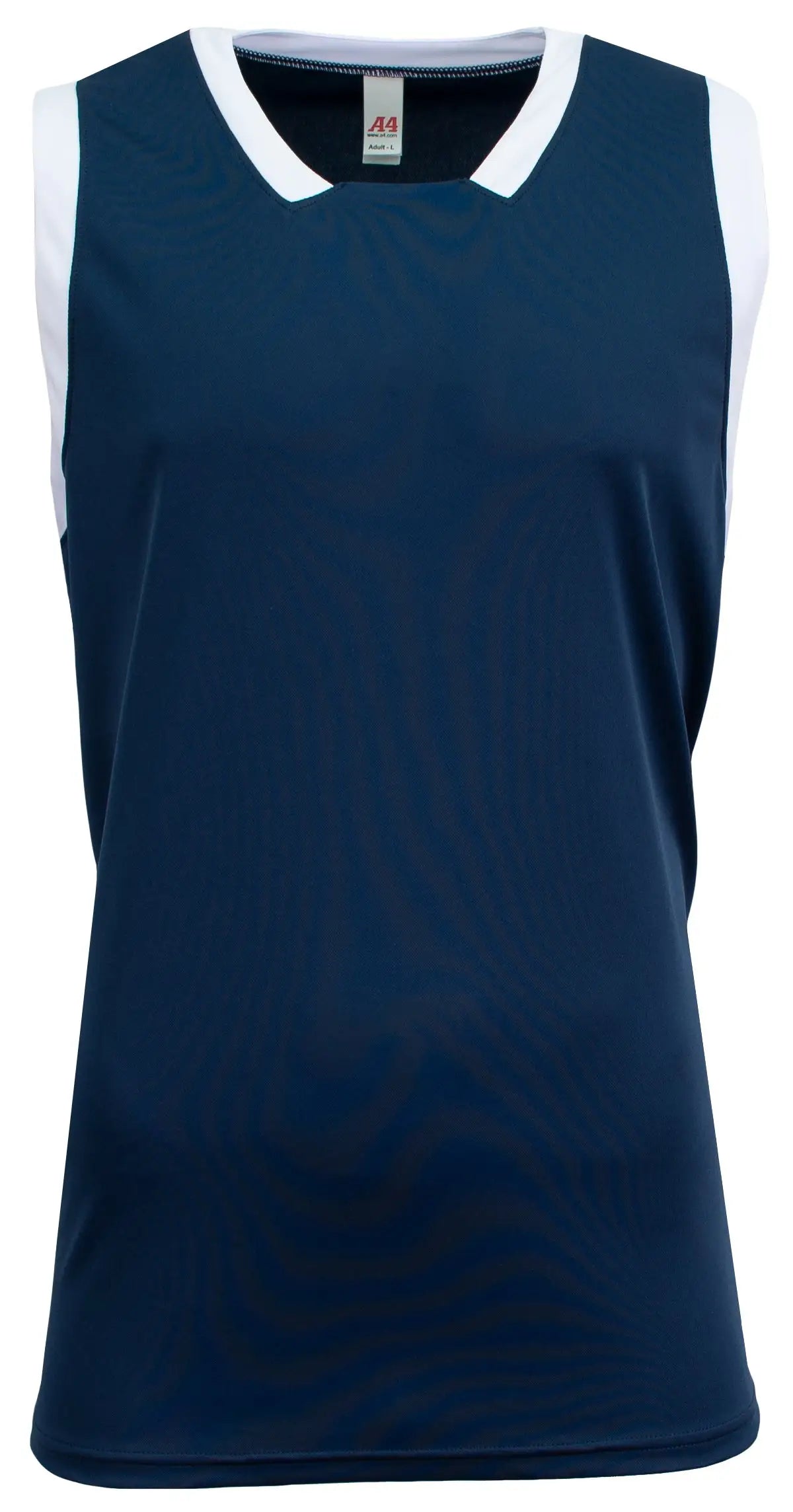 A4 Nb2505 Youth Sprint Single Ply Basketball Jersey - Navy White