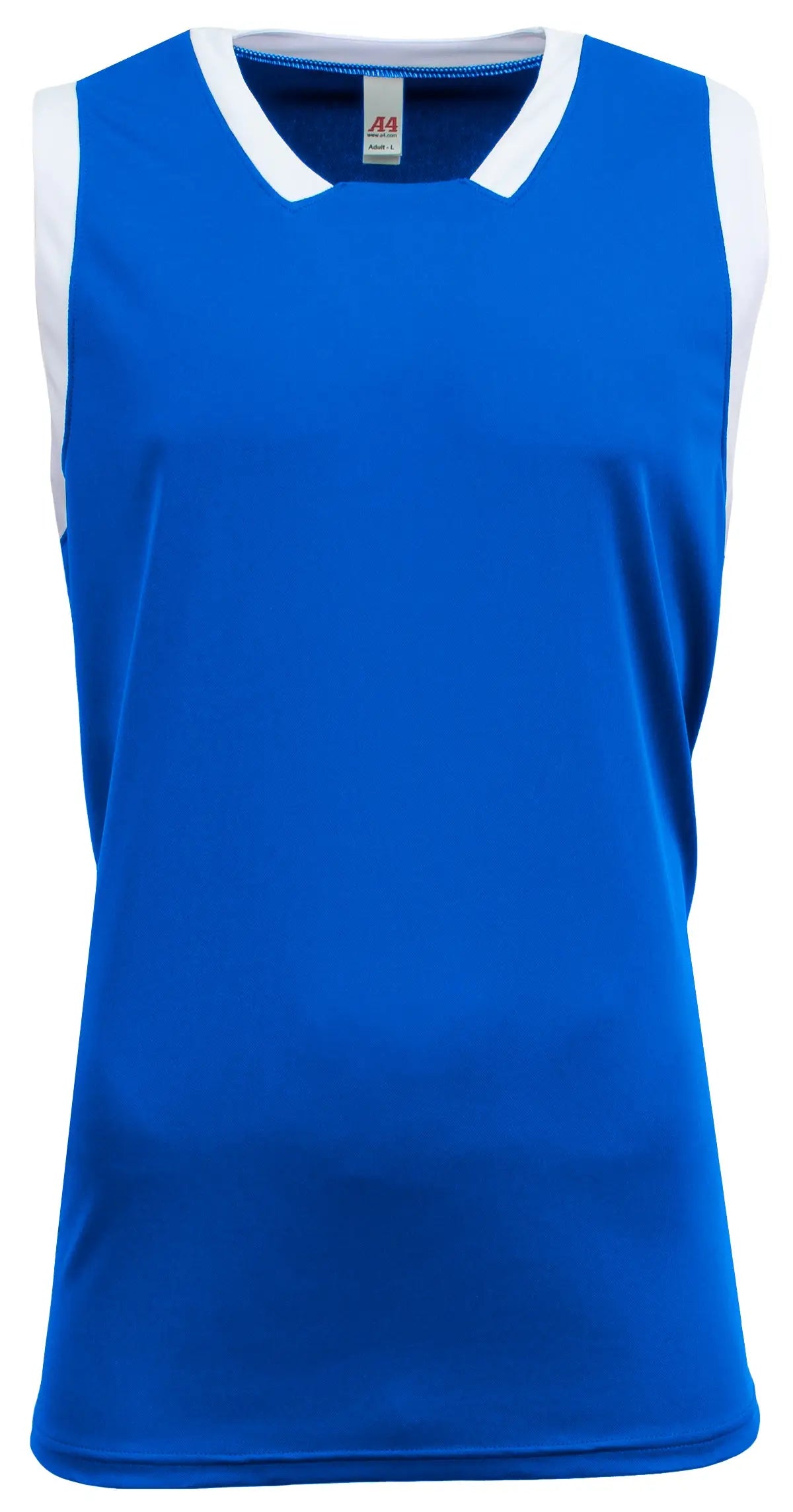 A4 Nb2505 Youth Sprint Single Ply Basketball Jersey - Royal White - Xs