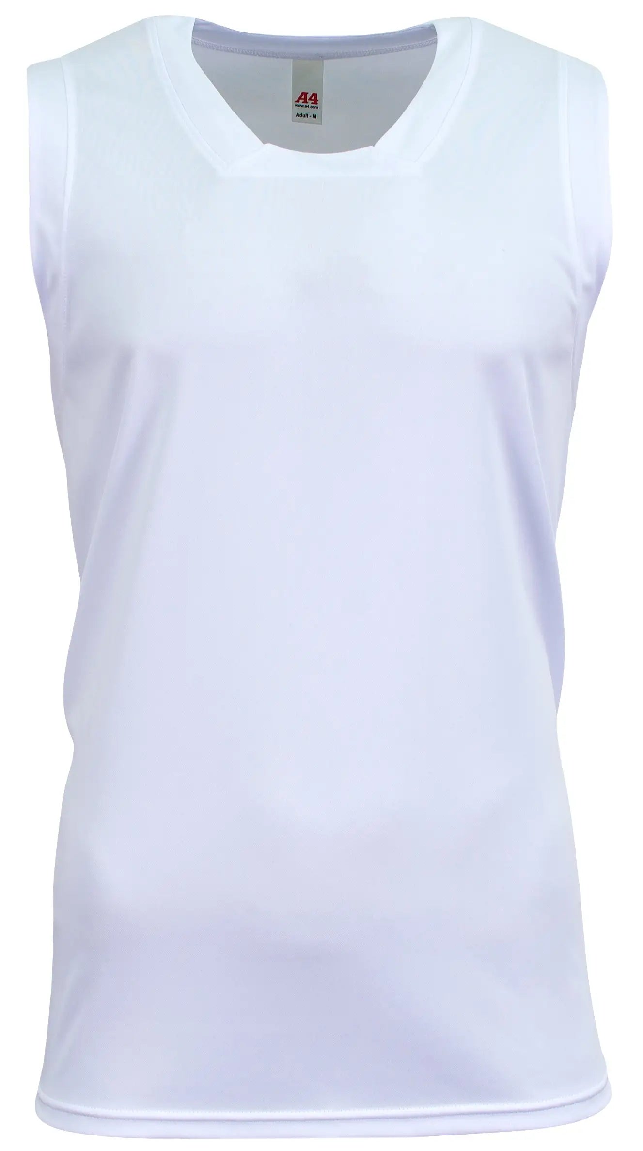 A4 Nb2505 Youth Sprint Single Ply Basketball Jersey - White