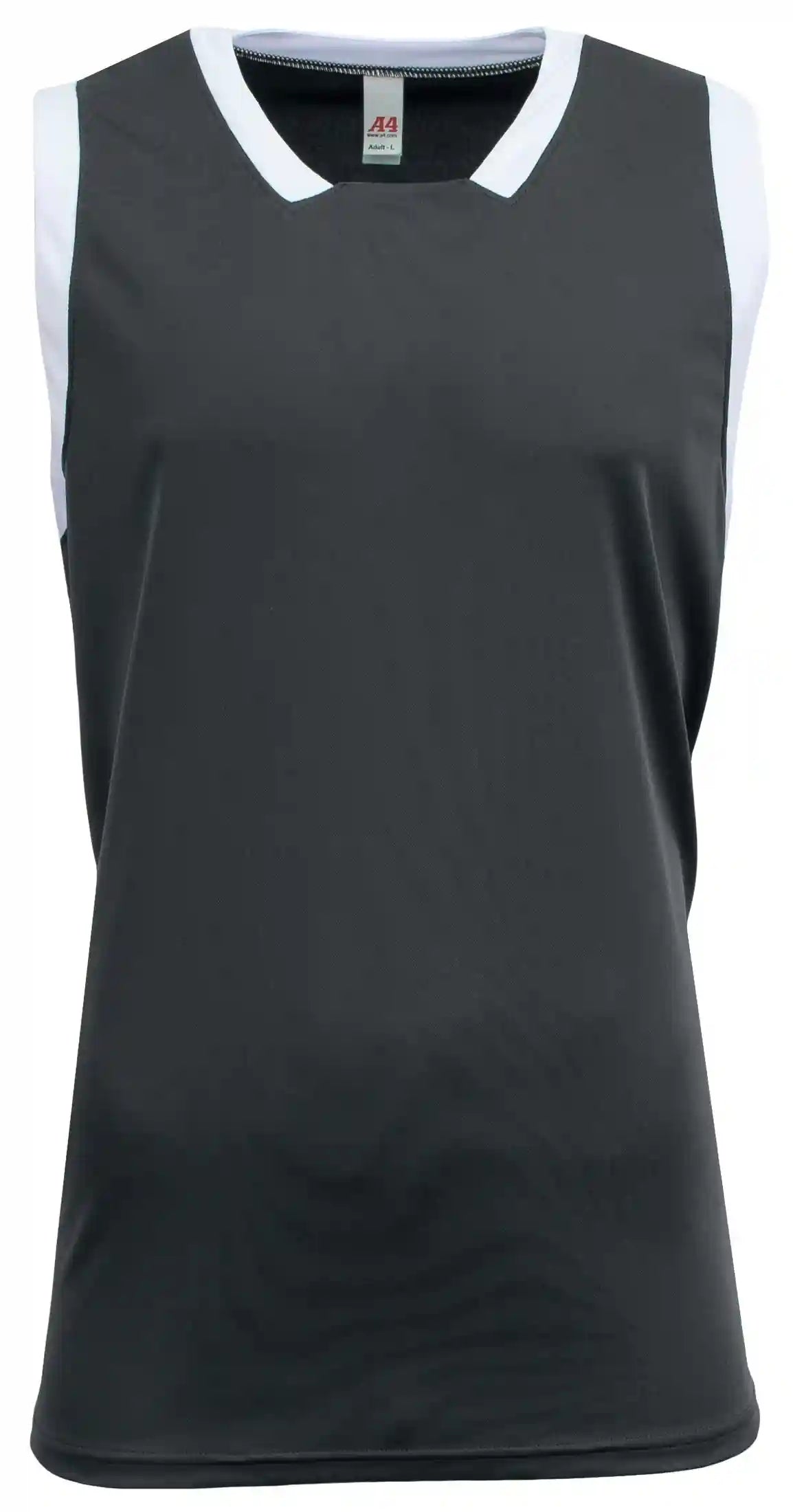 A4 Nb2505 Youth Sprint Single Ply Basketball Jersey - White