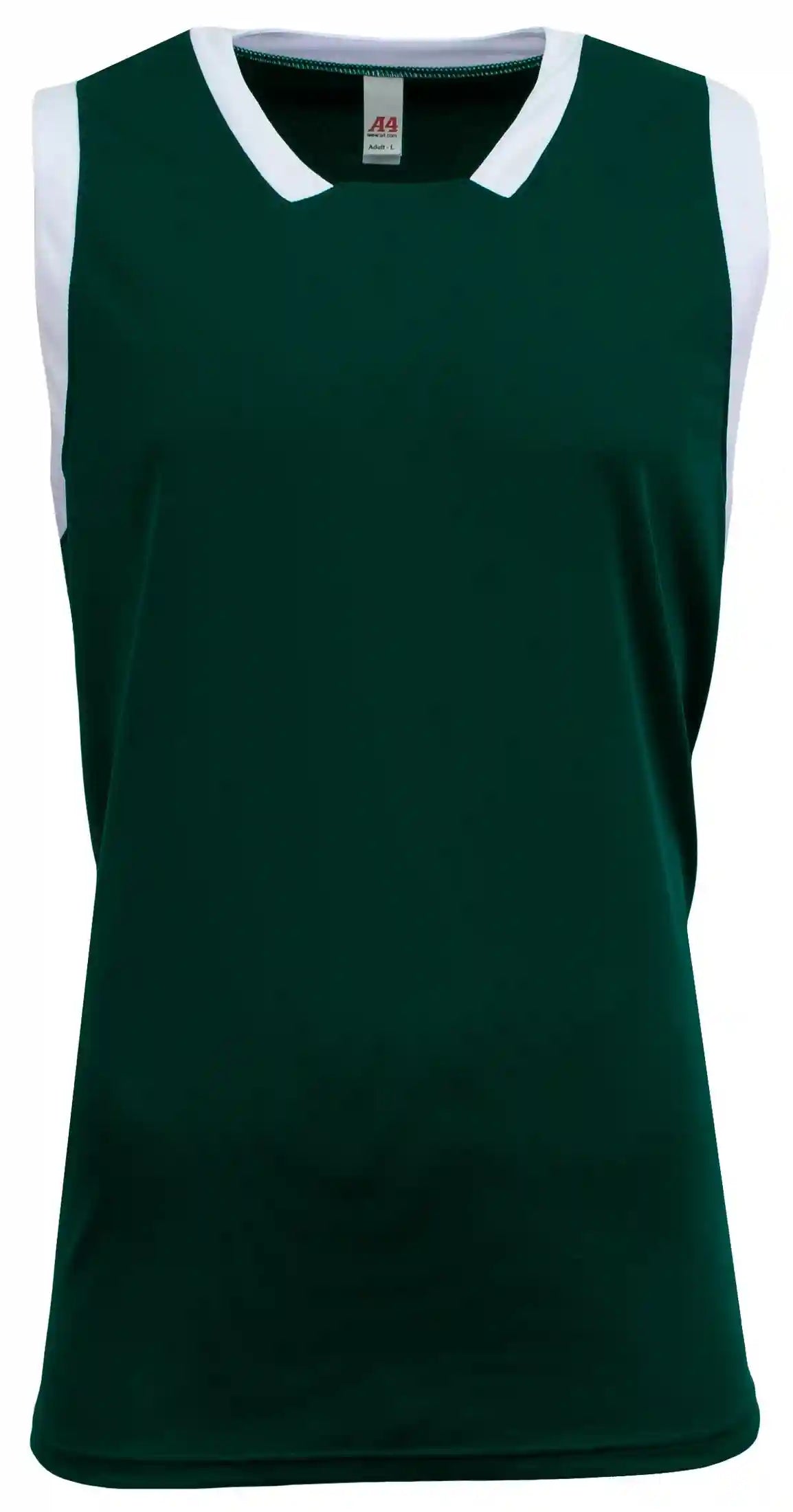 A4 Nb2505 Youth Sprint Single Ply Basketball Jersey - White