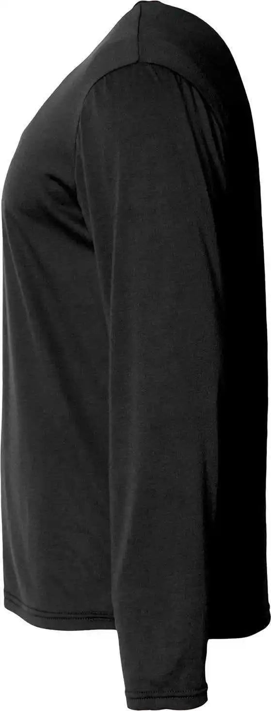 A4 Nb3029 Youth Long Sleeve Softek T-shirt - Black