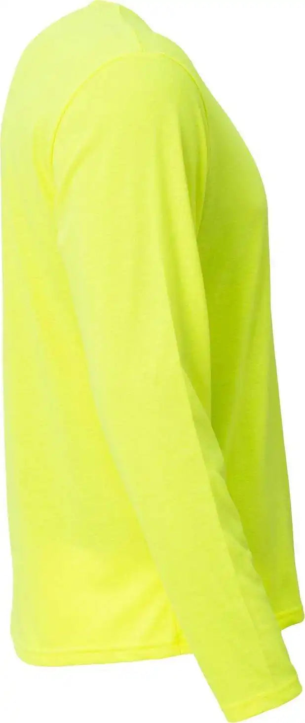 A4 Nb3029 Youth Long Sleeve Softek T-shirt - Safety Yellow