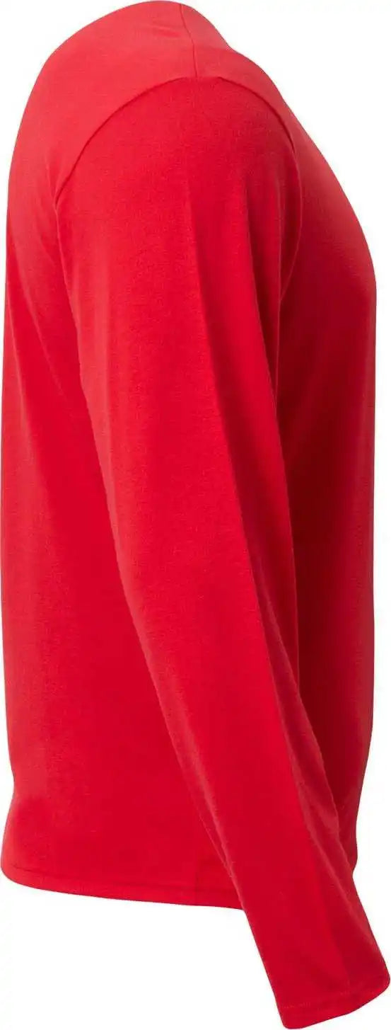 A4 Nb3029 Youth Long Sleeve Softek T-shirt - Scarlet