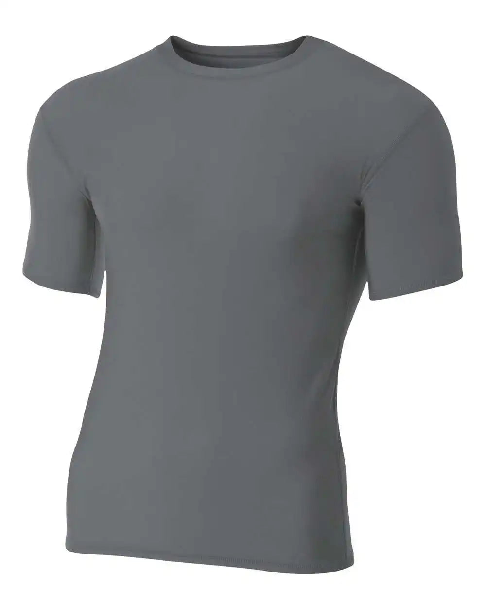 A4 Nb3130 Youth Short Sleeve Compression Crew - Graphite